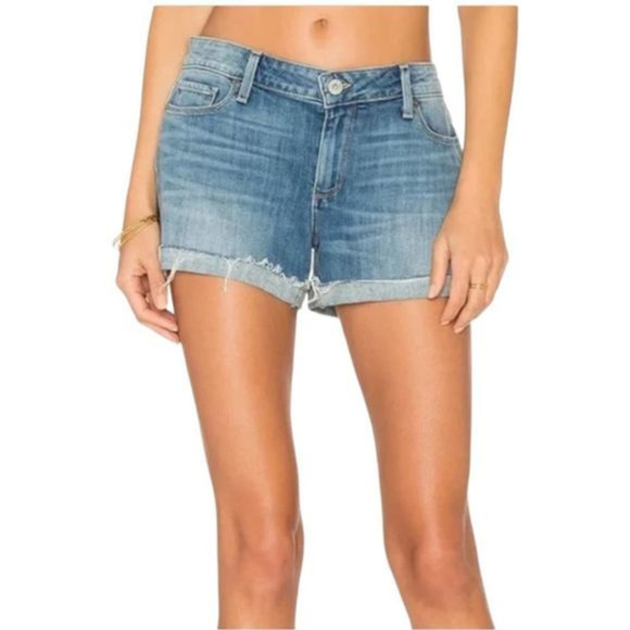 PAIGE Jimmy Jimmy Short Denim Shorts Size‎ 29 Medium Wash - Picture 1 of 7